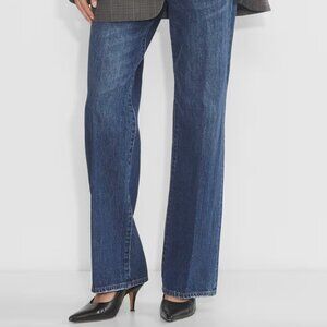 Denim Forum The Farrah Hi-rise Wide Jean (Size 26, Regular Length)